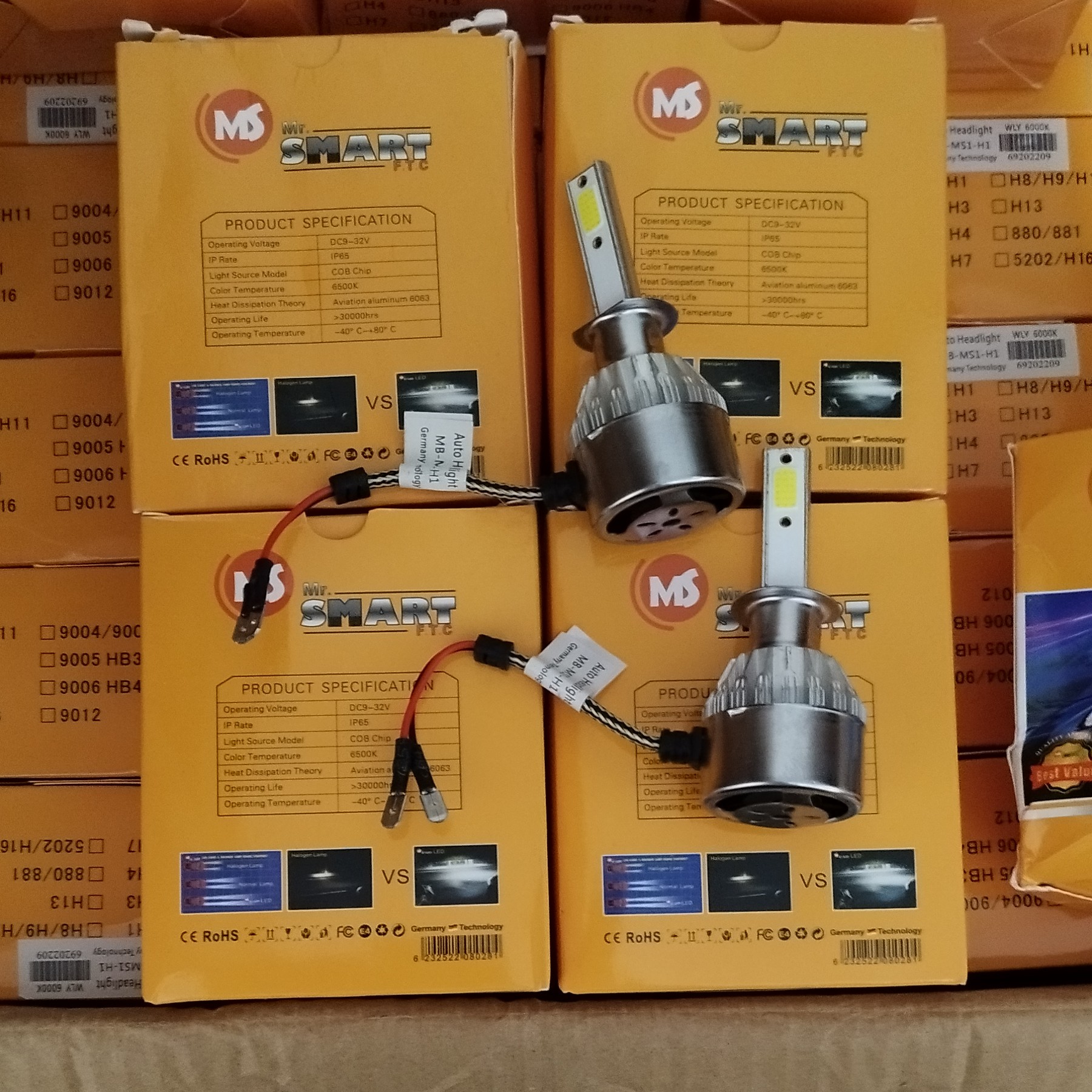 هدلایت خودرو پایه H1 بسته 2 عددی رنگ سفید h1 اچ یک