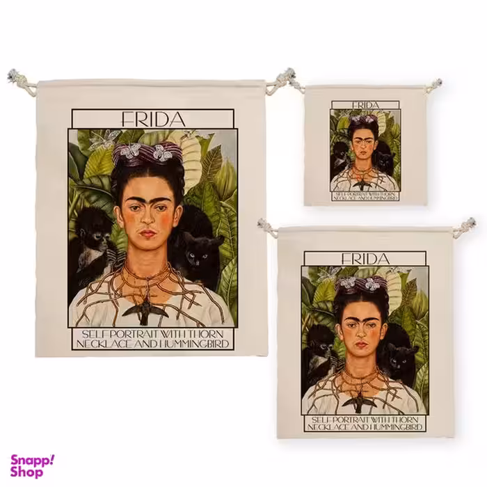 نظم دهنده ترمه طراحان ایده مدل کیسه بنددار خودنگار با گردنبند آهنی و پرنده از فریدا کد art0125 بسته سه عددی