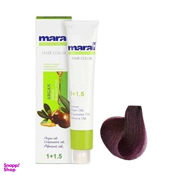 رنگ مو مارال (Maral) مدل Violet شماره 399 حجم 100 میلیلیتر رنگ شرابی تیره