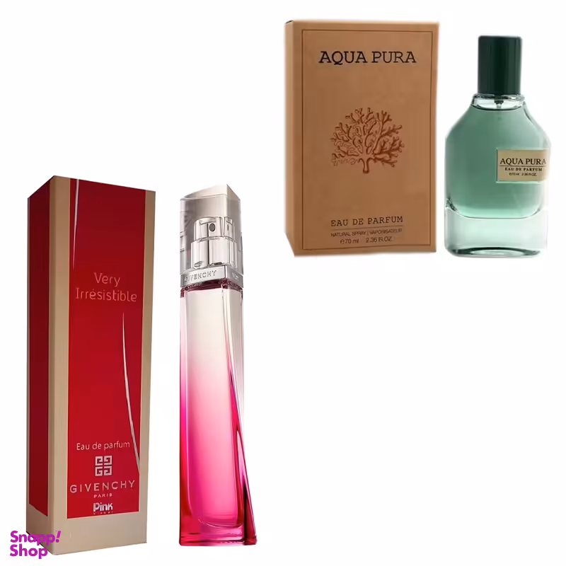 ادوپرفیوم پینک ویژوآل مدل Givenchy Very Irresistible به همراه عطر Orto Parisi Megamare