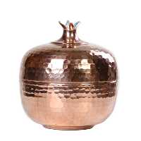 قندان مسی طرح انار کد 3-zh05  چکشی