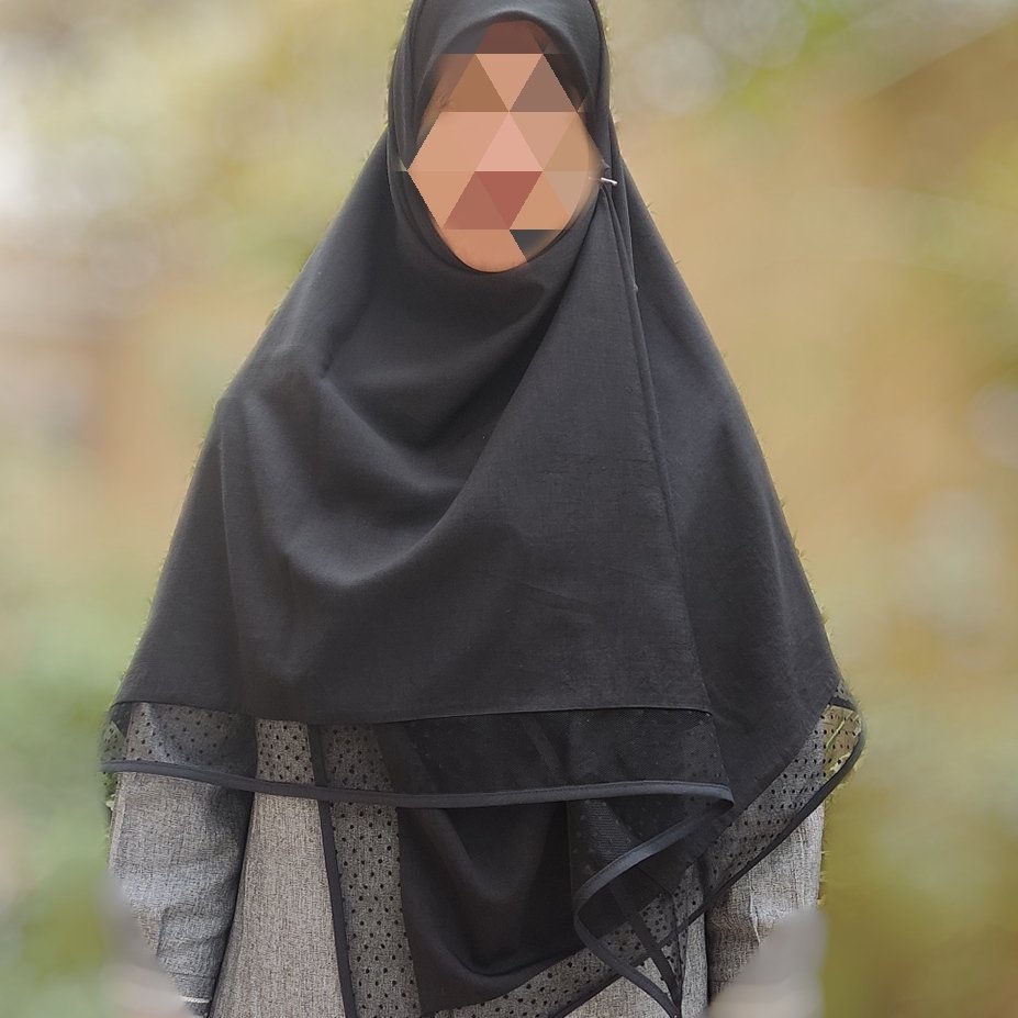روسری مشکی قواره بزرگ