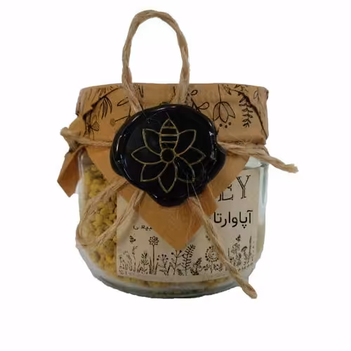 گرده گل طبیعی 100 گرمی برداشت ارتفاعات طالقان  استان البرز  (ظرف شیشه ای)