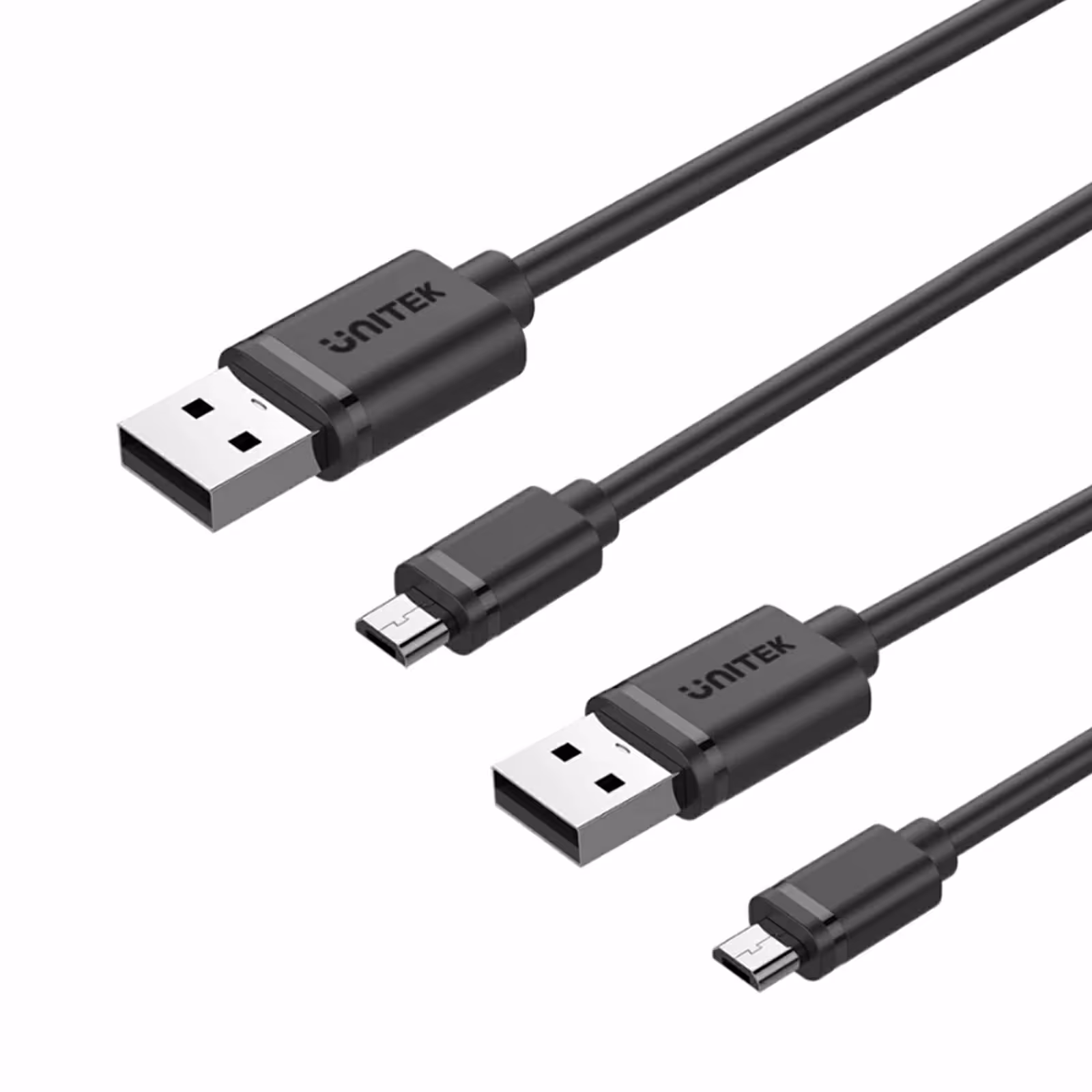 کابل شارژ USB به میکرو USB یونیتک مدل Y-C4050BK مجموعه 2 عددی