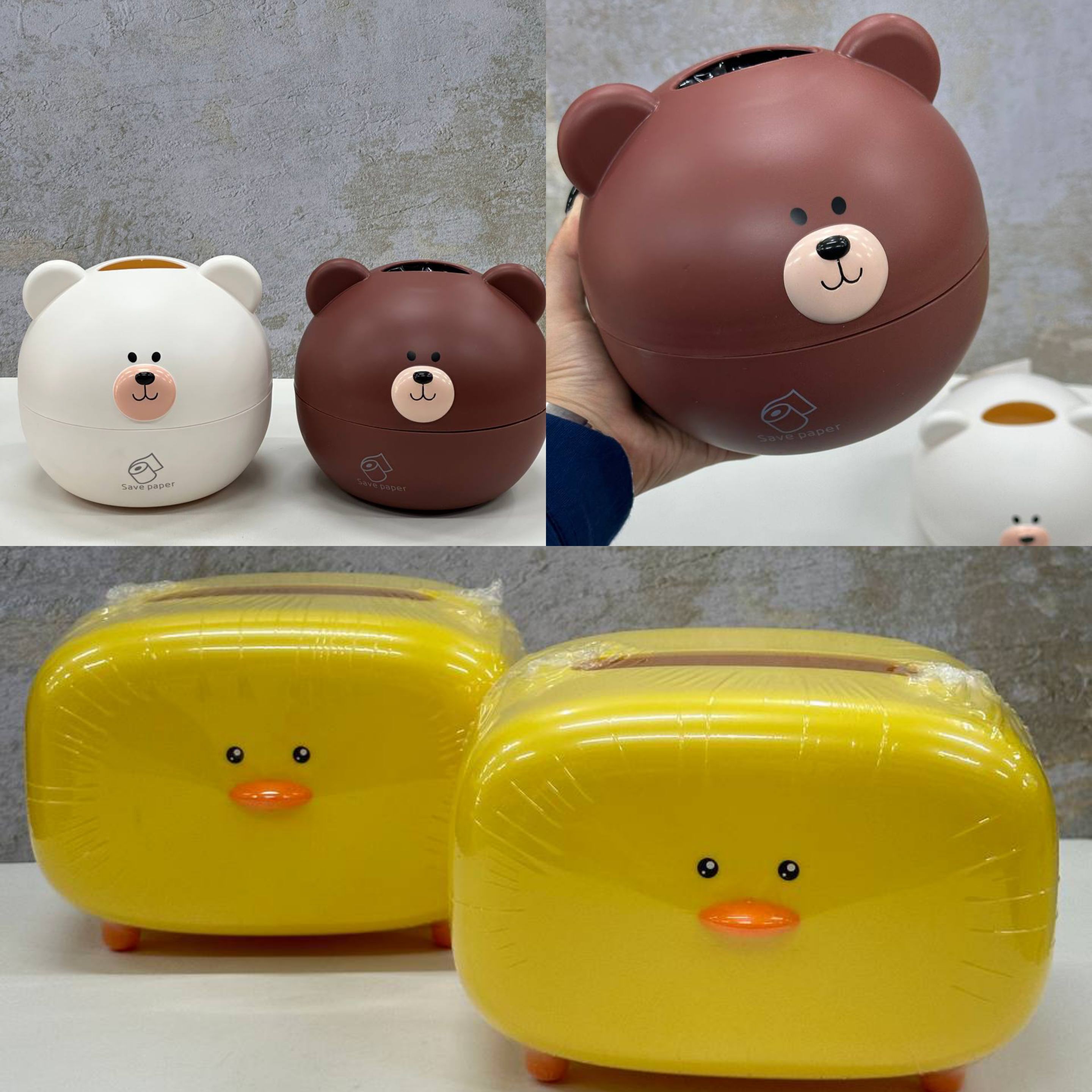 جادستمالی عروسکی فانتزی طرح جوجه زرد و خرس 