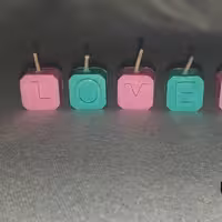 شمع Love حبه ای