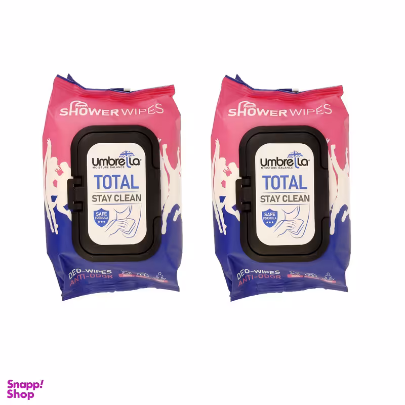 دستمال مرطوب آمبرلا مدل Total بسته 50 عددی مجموعه دو عددی