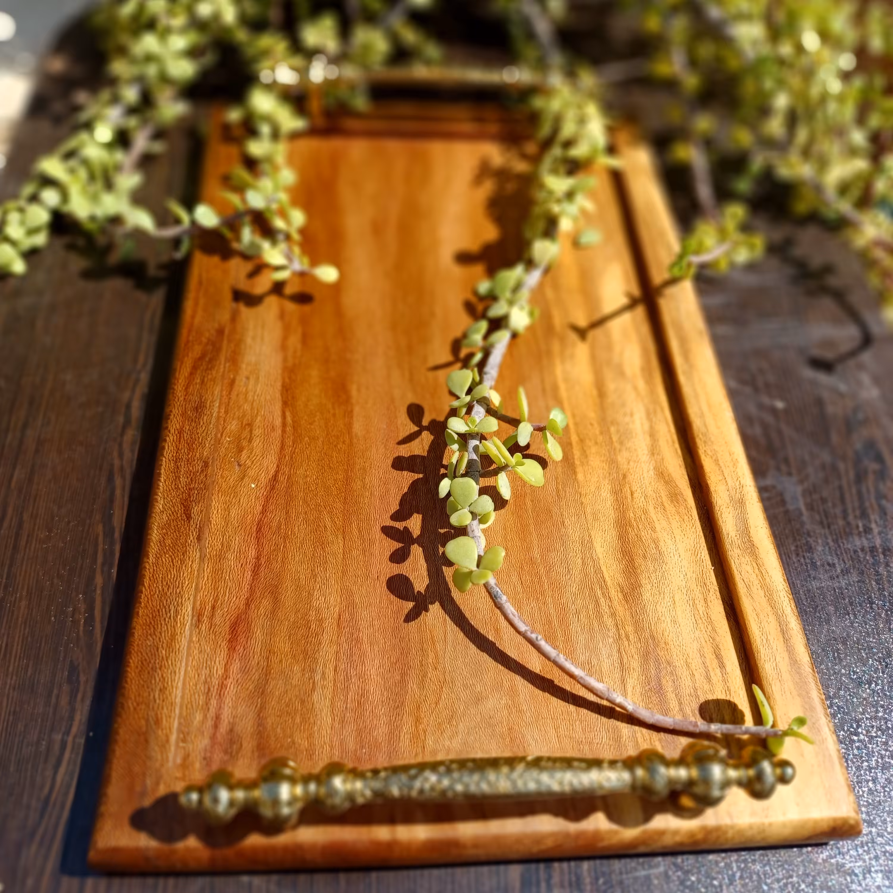 سینی چوبی لبه دار 