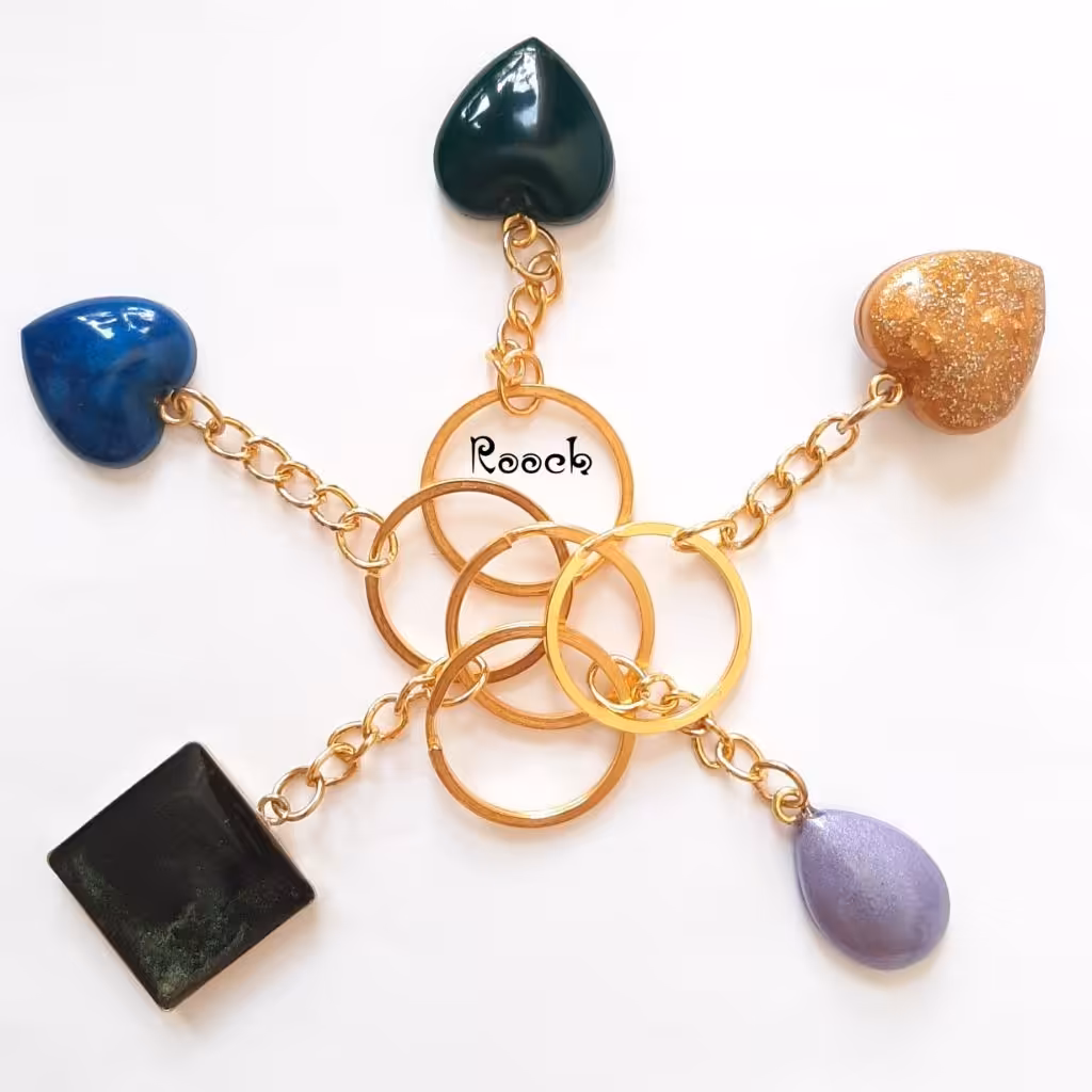 جاسوییچی قلب فانتزی مناسب آویز آیینه ماشین و کیف و کوله و کلید 