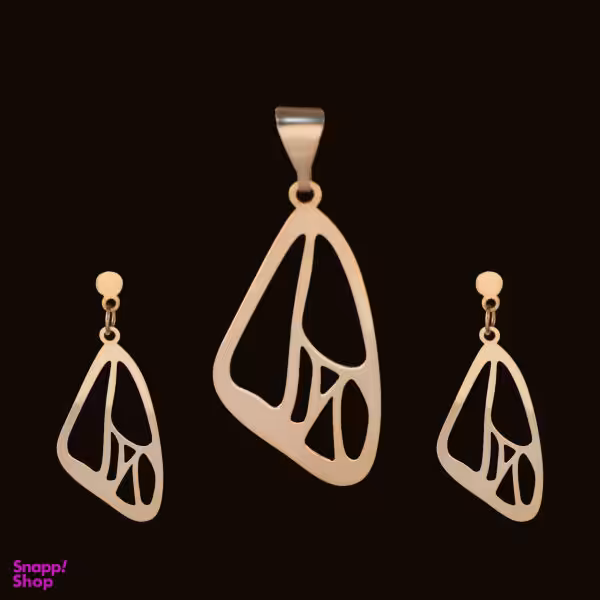 نیم ست طلا 18 عیار زنانه سانا گالری کد D10044