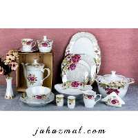 سرویس چینی پردیس طرح دنیس 102 پارچه کد 1001