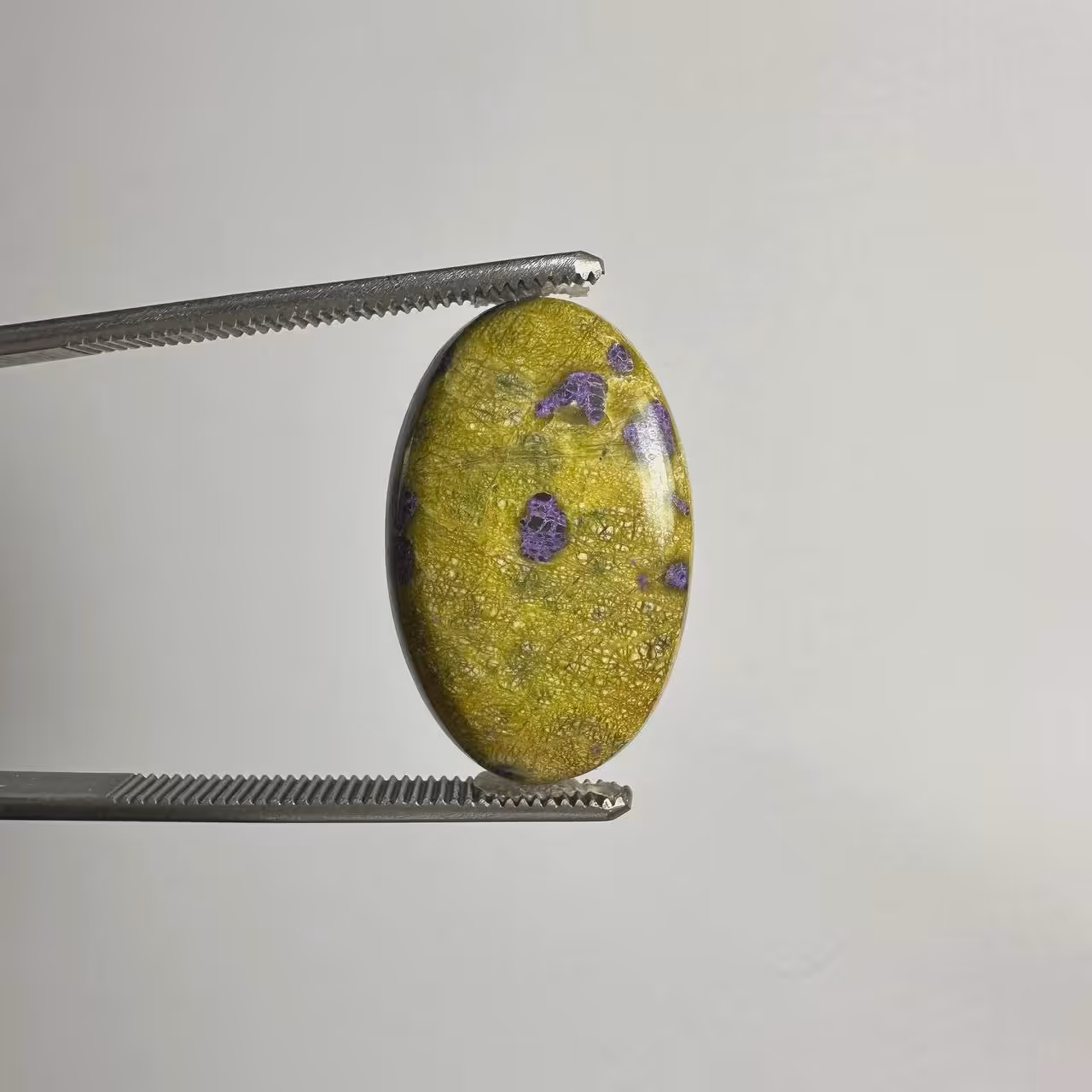 نگین طبیعی استیچ تیت بیضی سبزبنفش 235034