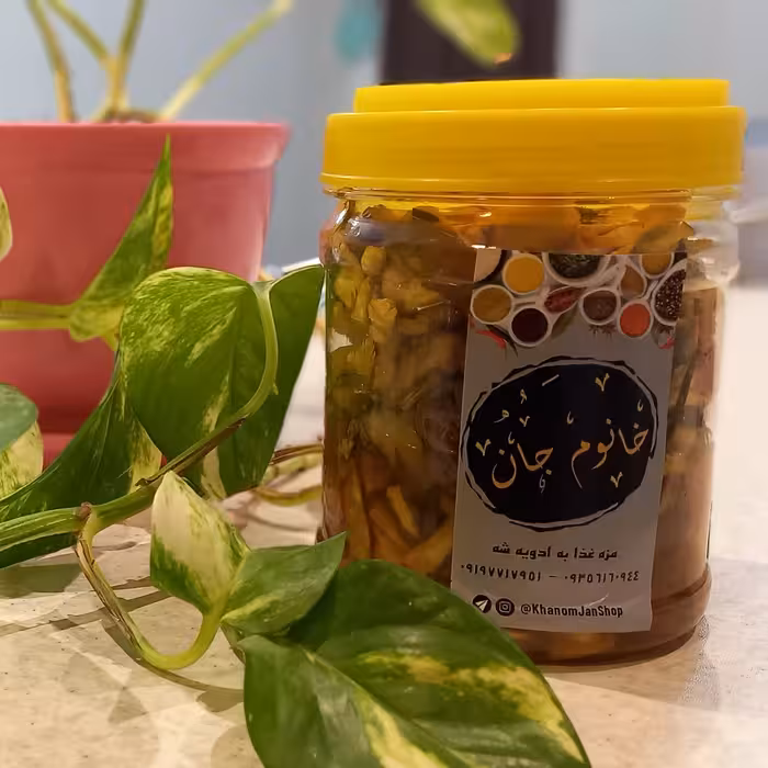 ترشی مخلوط هفت بیجار خانگی 1 کیلویی خانوم جان