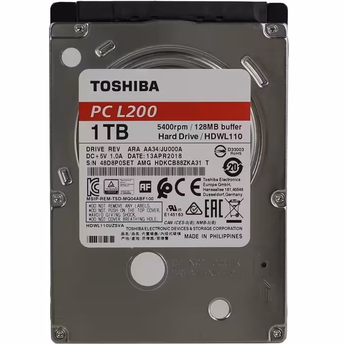 هارد دیسک لپ تاپ توشیبا سری ال 200 با ظرفیت 1 ترابایت