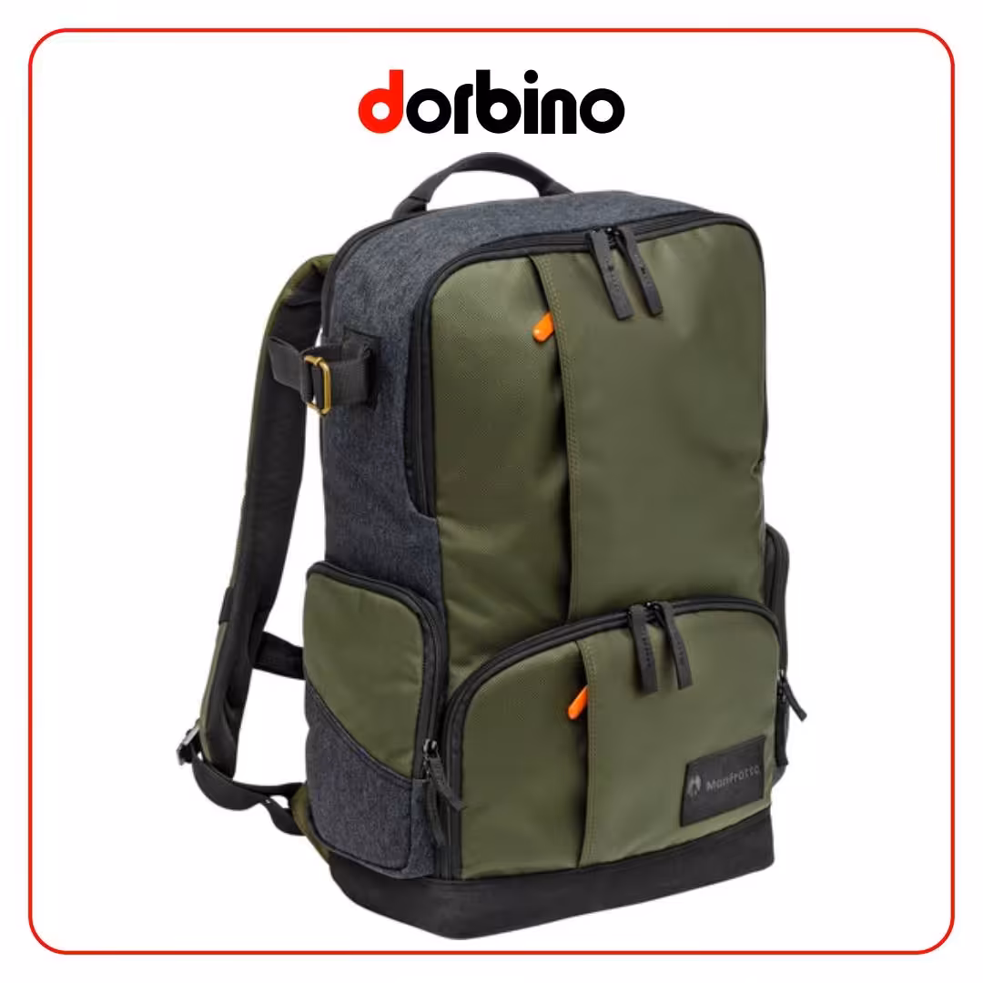 کوله پشتی مانفروتو Manfrotto Street Camera and Laptop Backpack for DSLR/CSC (Green and Gray) - فروشگاه دوربین دوربینو