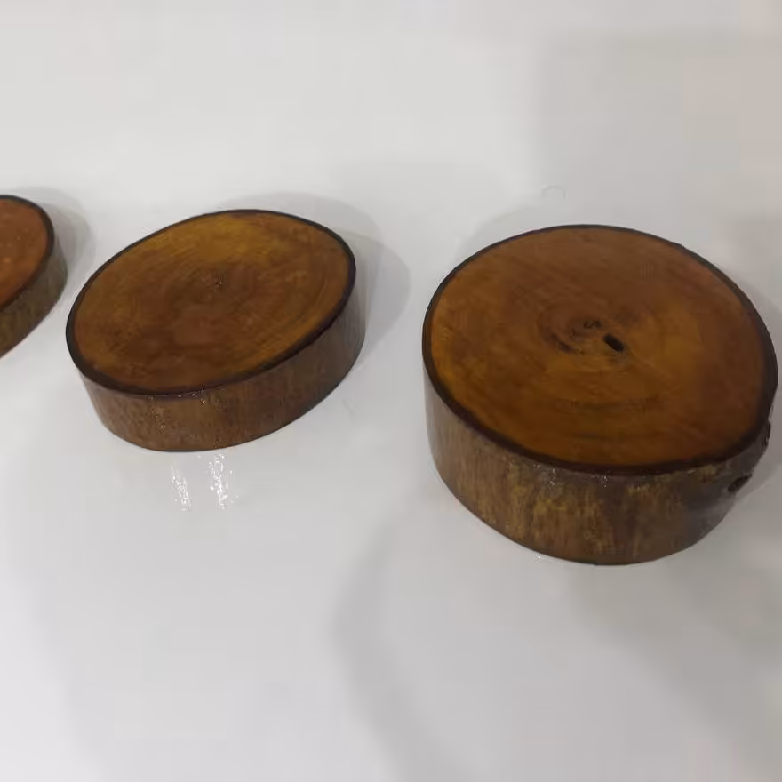 جا شمعی چوبی اسلب چوبی سه تایی