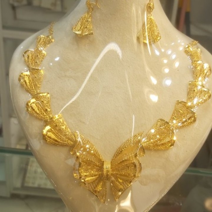 گردنبند نقره آبکاری طلا
