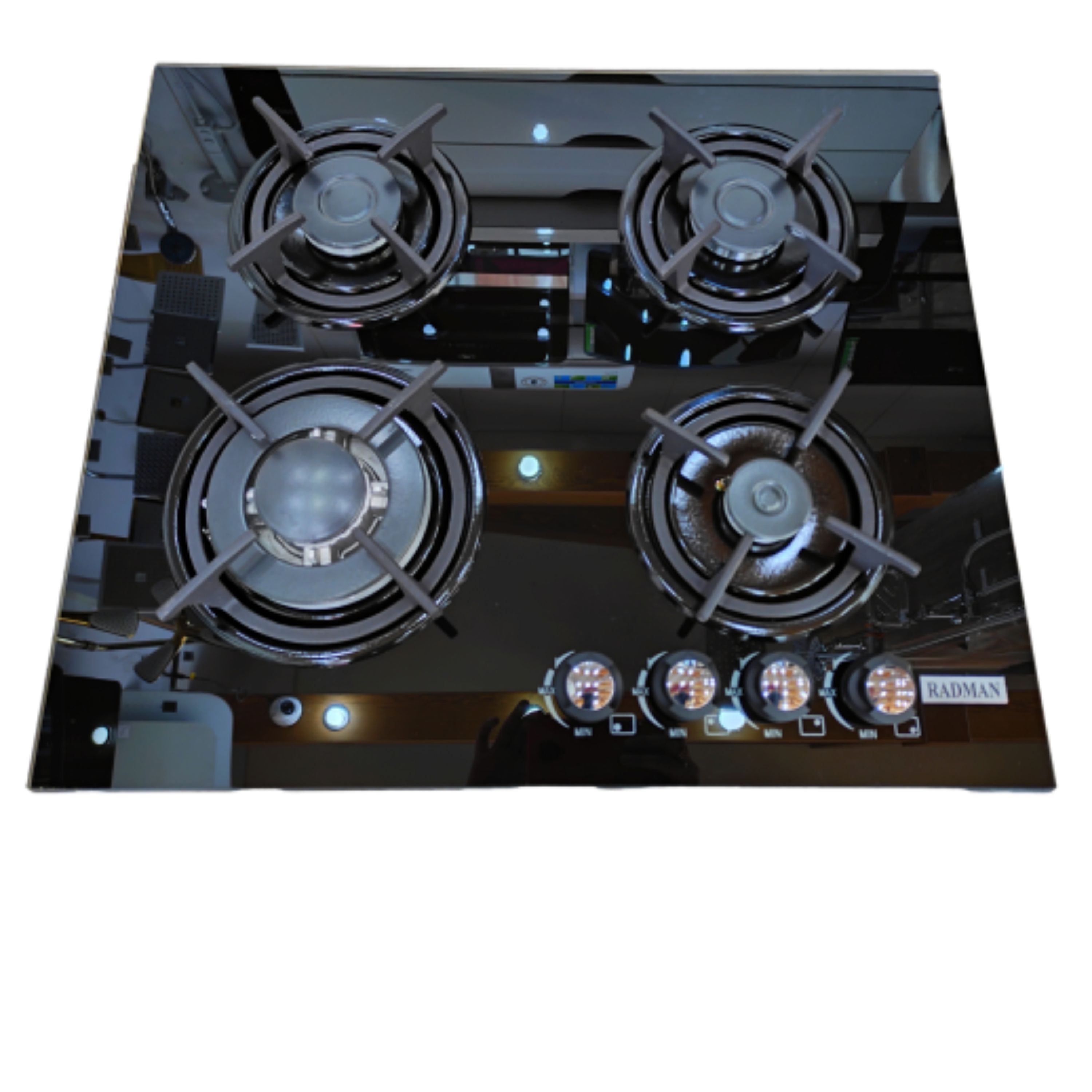 اجاق 4 شعله شیشه برند رادمان (پس کرایه) هزینه ارسال به عهده مشتری