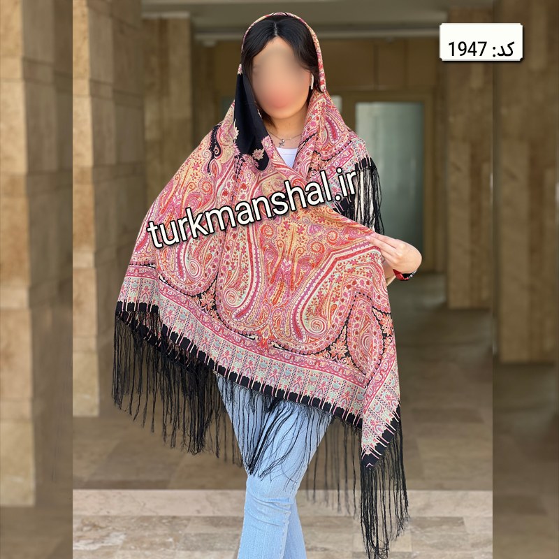 روسری ترکمن ابریشمی (ایتالیایی) کد 1947