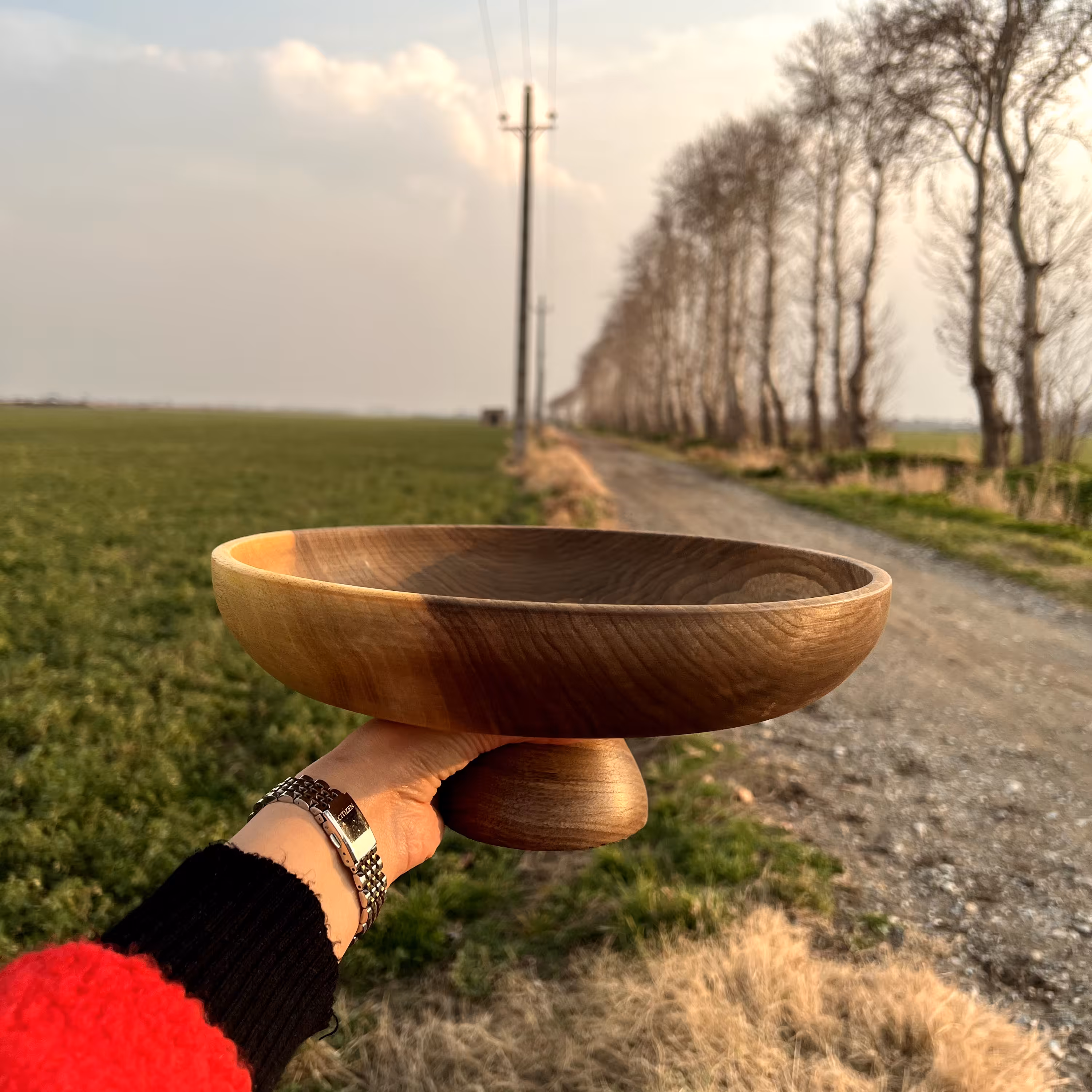 ظرف پذیرایی چوب گردو آبگریز و قابل سرو مواد خوراکی