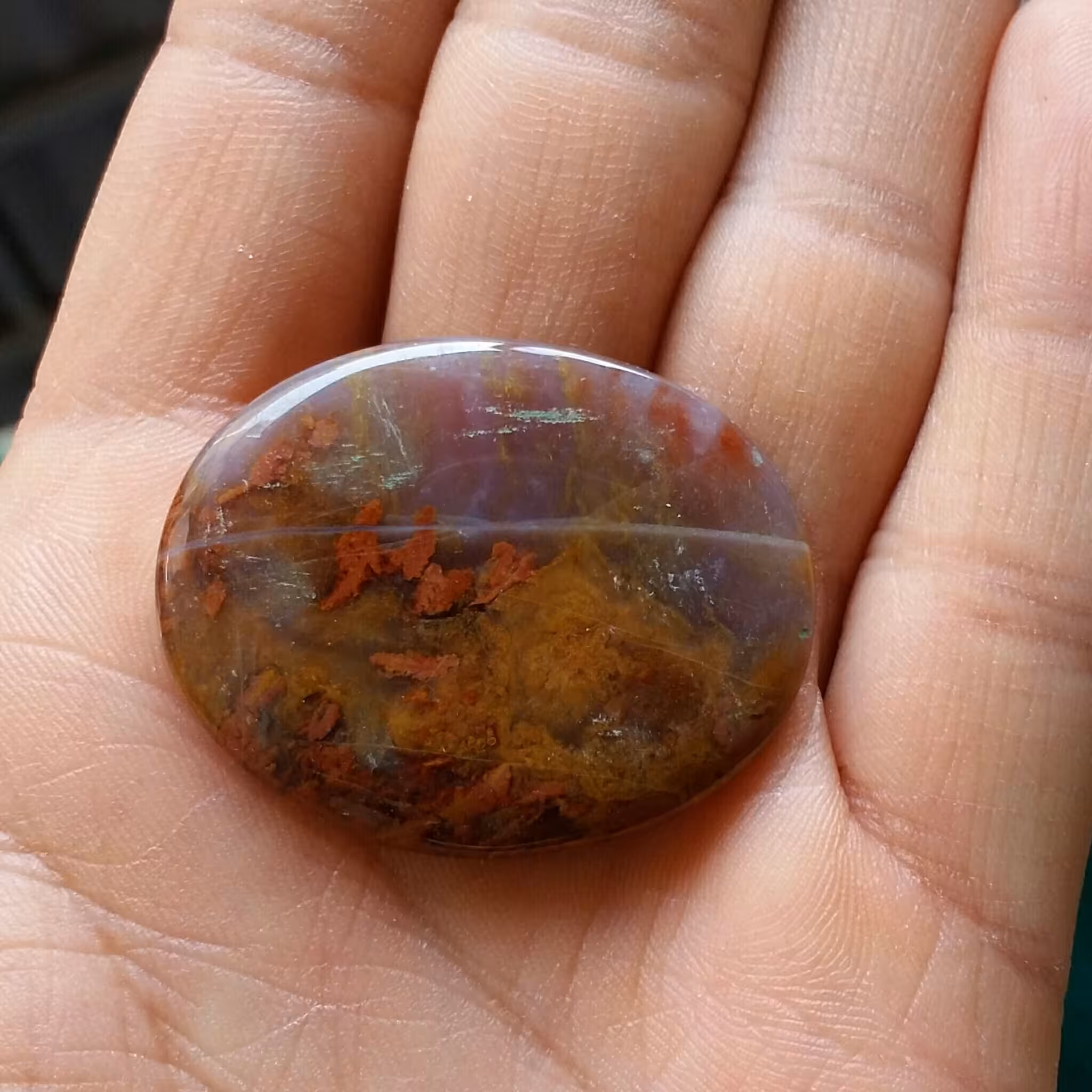 نگین شجرپاییزی بسیار زیبا سایز مدالی درشت