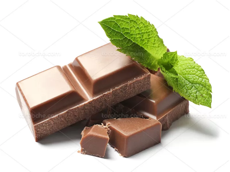 عکس شکلات با برگ نعنا | گرافیک با طعم تربچه