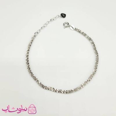دستبند زنانه خاویاری نقره اصل S925 وزن 2/550 گرم کد 800