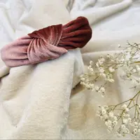 تل گره ای وارداتی مخمل صورتی کالباسی برند accessories