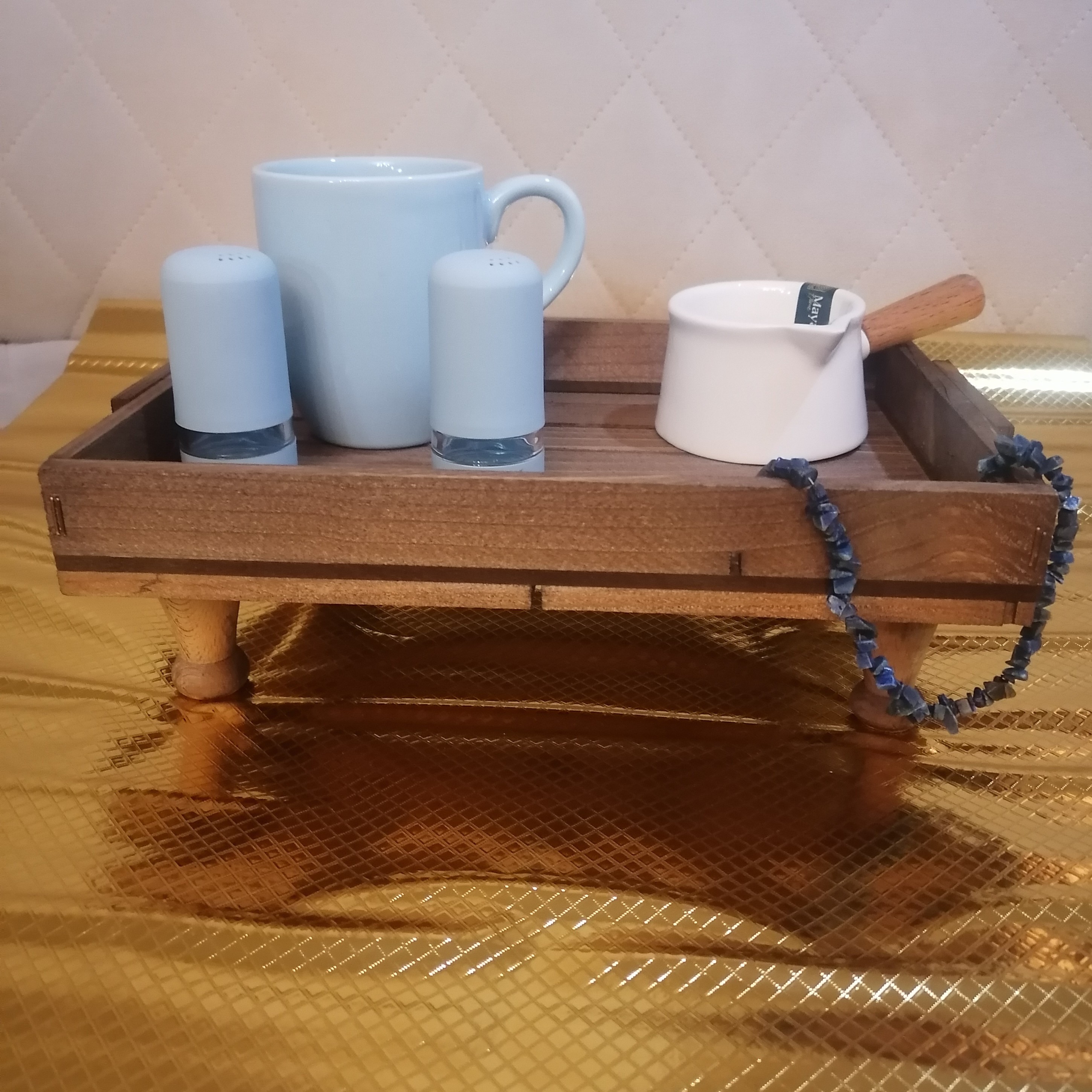 باکس رایزر کنار اجاق گاز یا سماور تخته ای مناسب شیشه روغن و ادویه و ماگ