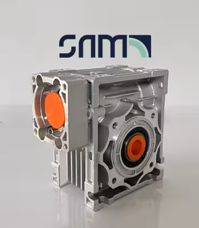 RV075:100 ، گیربکس حلزونی سایز 75، نسبت 100، مناسب برای سرو موتور های دارای فلنج 130