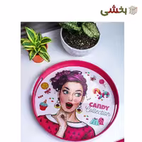 سینی چاپدار فانتزی مدل گرد بزرگ رزمن