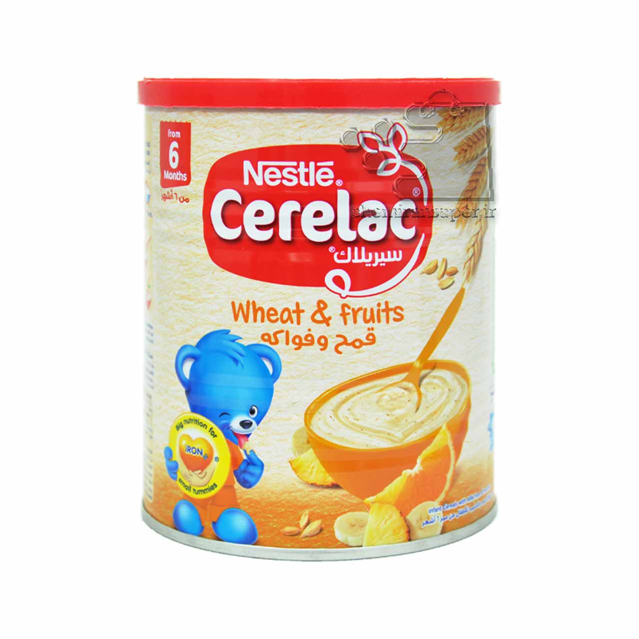 سرلاک میوه و گندم با شیر ( مناسب 6 ماه به بالا ) 400 گرم نستله - nestle