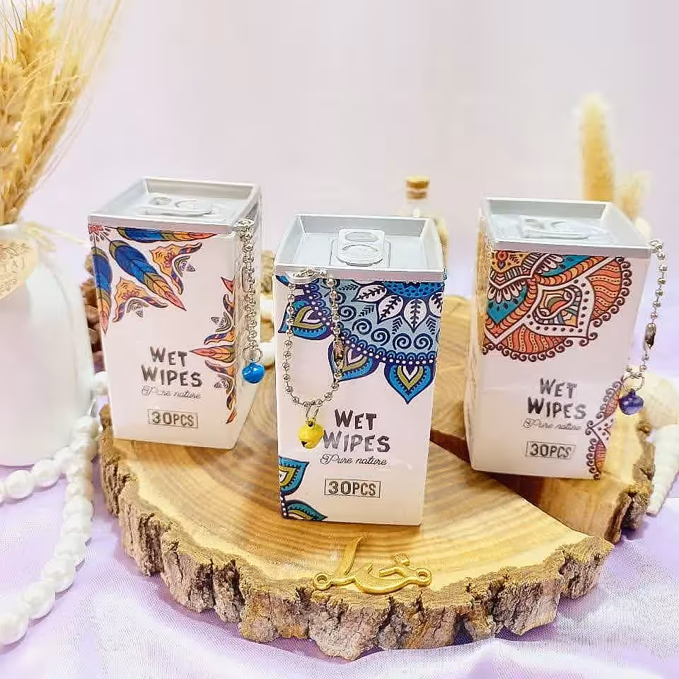 دستمال مرطوب قوطی مکعبی طرح سنتی