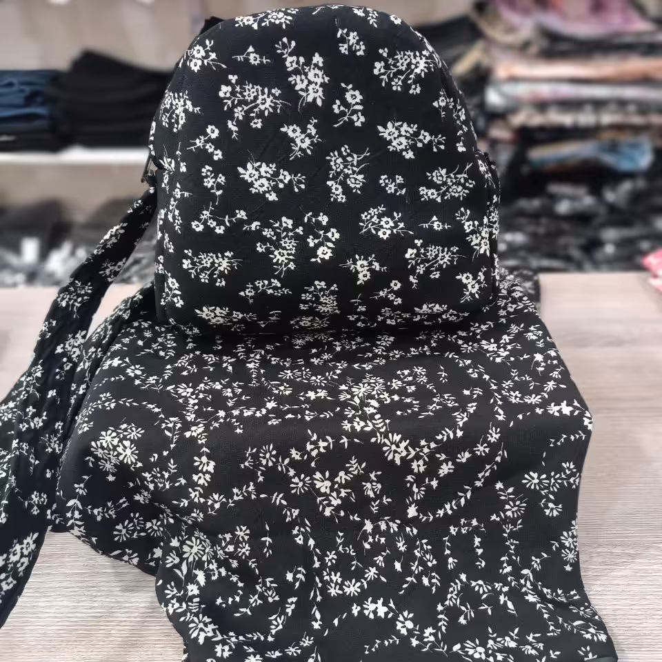 ست کیف و مقنعه روبان دوزی دخترانه 