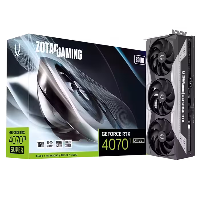 کارت گرافیک زوتک RTX 4070 Ti SUPER SOLID 16GB | فروشگاه گیمینگ تکاف