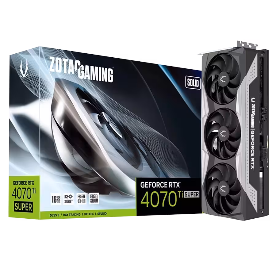 کارت گرافیک زوتک RTX 4070 Ti SUPER SOLID 16GB | فروشگاه گیمینگ تکاف