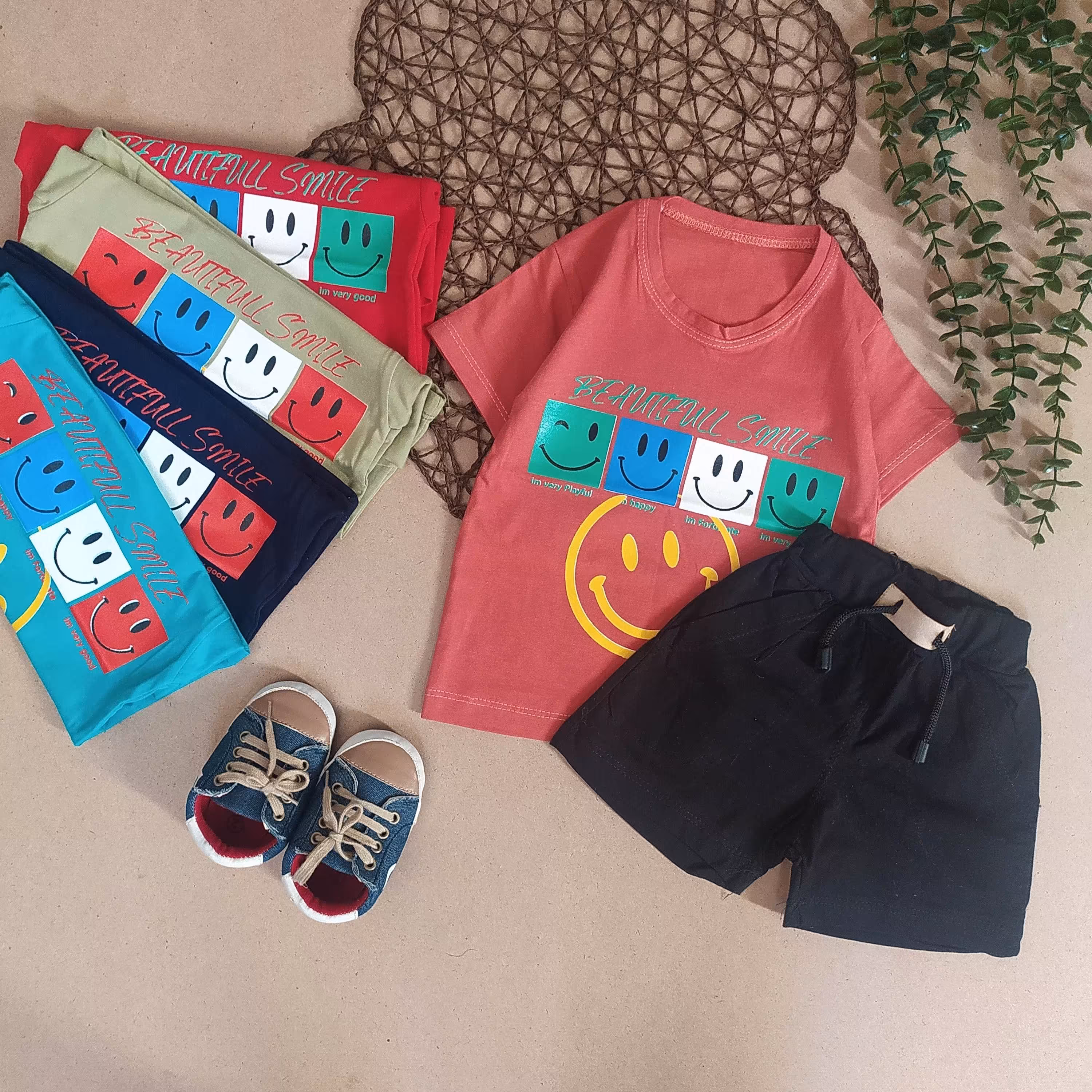 تیشرت شلوارک اسپرت خواهر برادری سایز 35،40