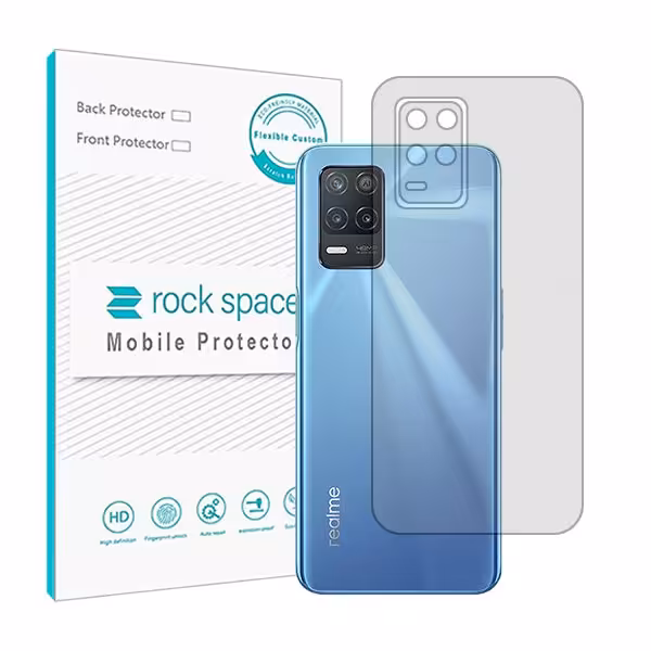 گلس محافظ پشت گوشی ریلمی 8 5G مدل نانو هیدروژل شفاف برند راک اسپیس کد S