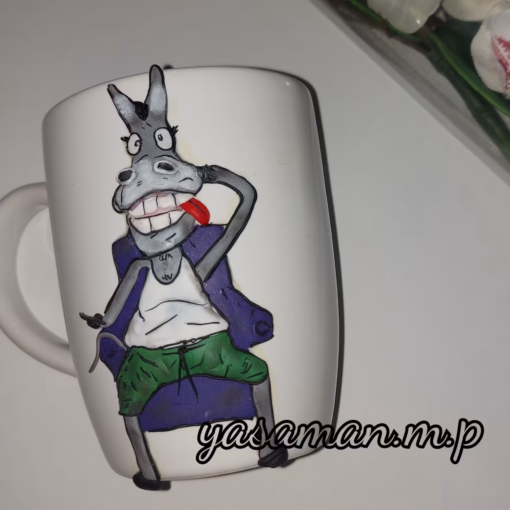 ماگ سرامیکی،خمیر فیمو،المانی،ضد اب،قابل شستشو،حرارتی،قابل استفاده