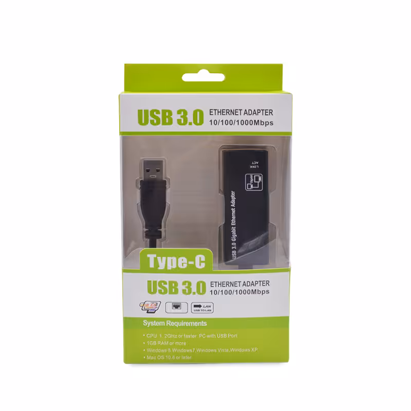 تبدیل پورت شبکه USB 3.0 type-c ethernet adapter 10 100 1000mbps