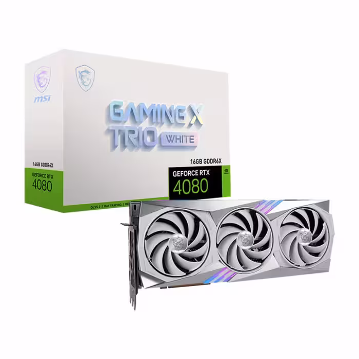 کارت گرافیک ام اس آی GeForce RTX 4080 16GB GAMING X TRIO WHITE