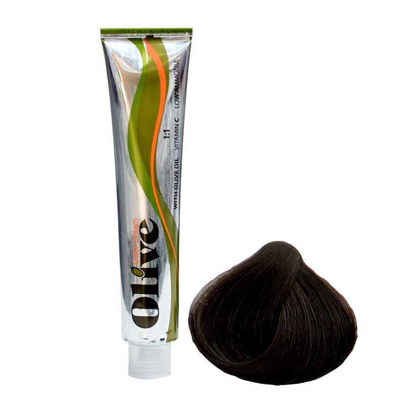 رنگ مو الیو شماره 1.1 سری دودی رنگ مشکی پر کلاغی Olive