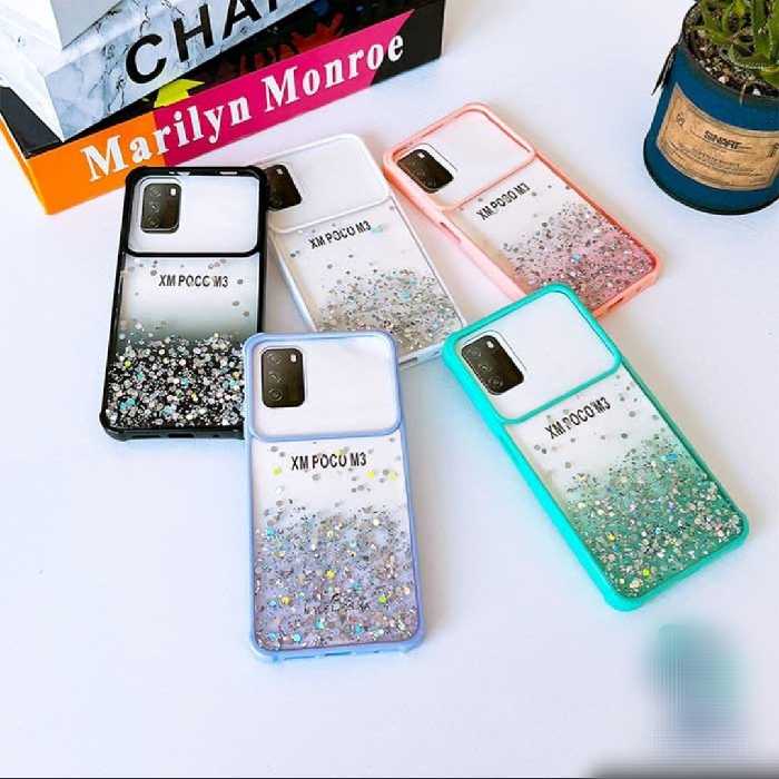 قاب موبایل اکلیلی شفاف دور رنگی سامسونگ شیائومی 