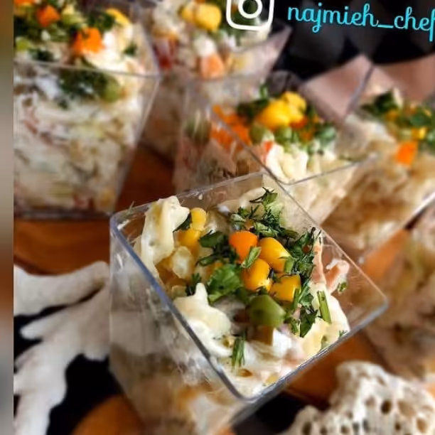 **فینگرفود سالاد ماکارانی ویژه** 15 عدد تک نفره .