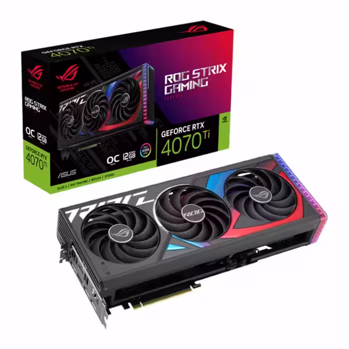 کارت گرافیک ایسوس ASUS Graphics Card ROG Strix GeForce RTX 4070Ti 12GB GDDR6X