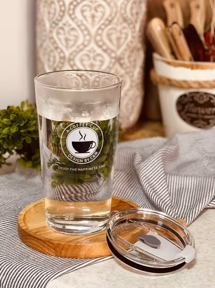 ماگ شیشه ای شفاف کافی