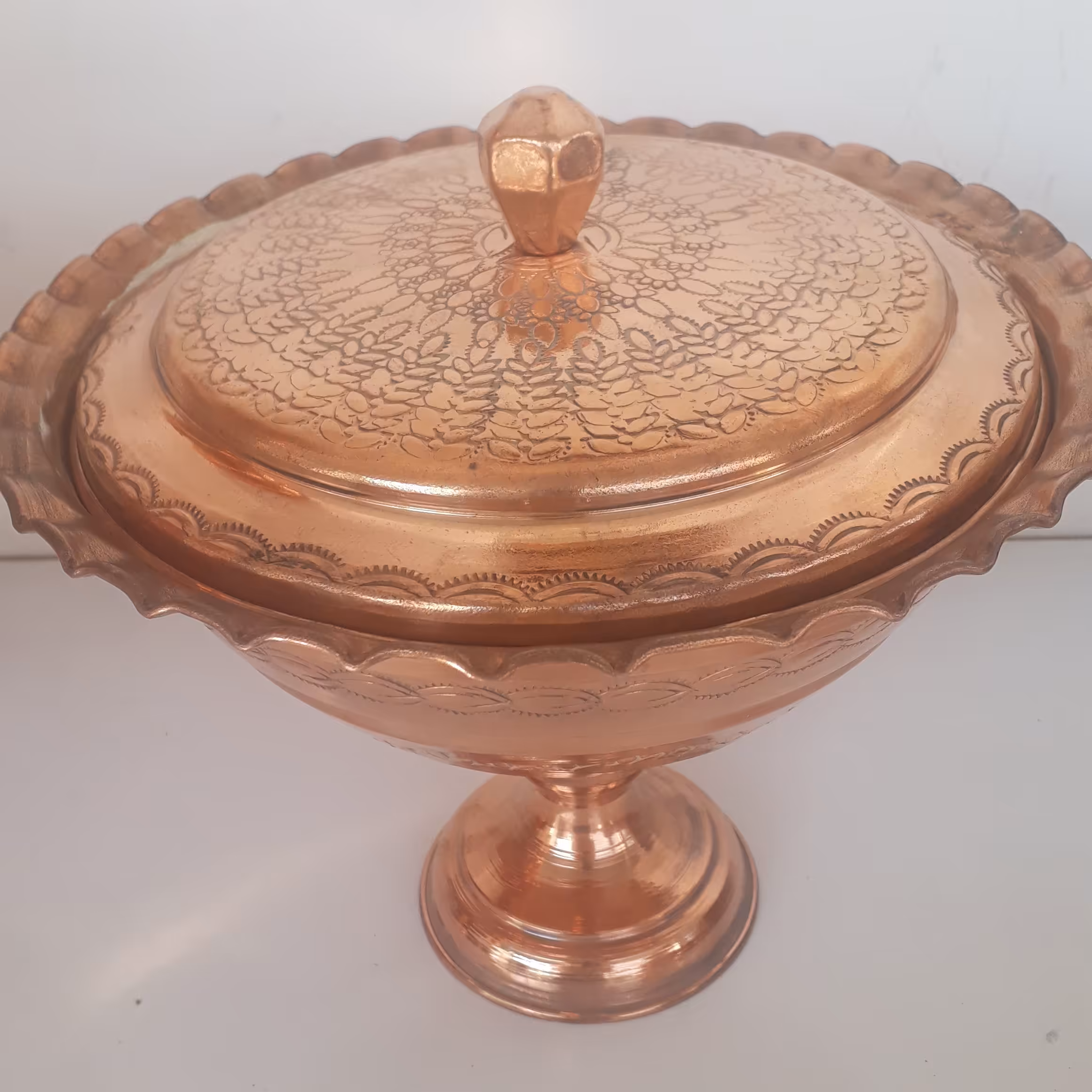 سوپ خوری مسی دست ساز یزدی سایز 2