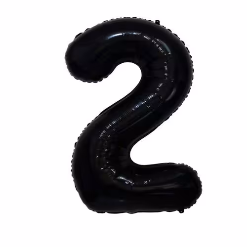 بادکنک فویلی مشکی عدد 2 سایز 32 اینچ