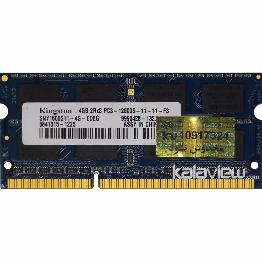 رم لپ تاپ کینگستون 4GB مدل DDR3 باس 1600MHZ-12800 چین SNY1600S11-4G-EDEG تایمینگ CL11