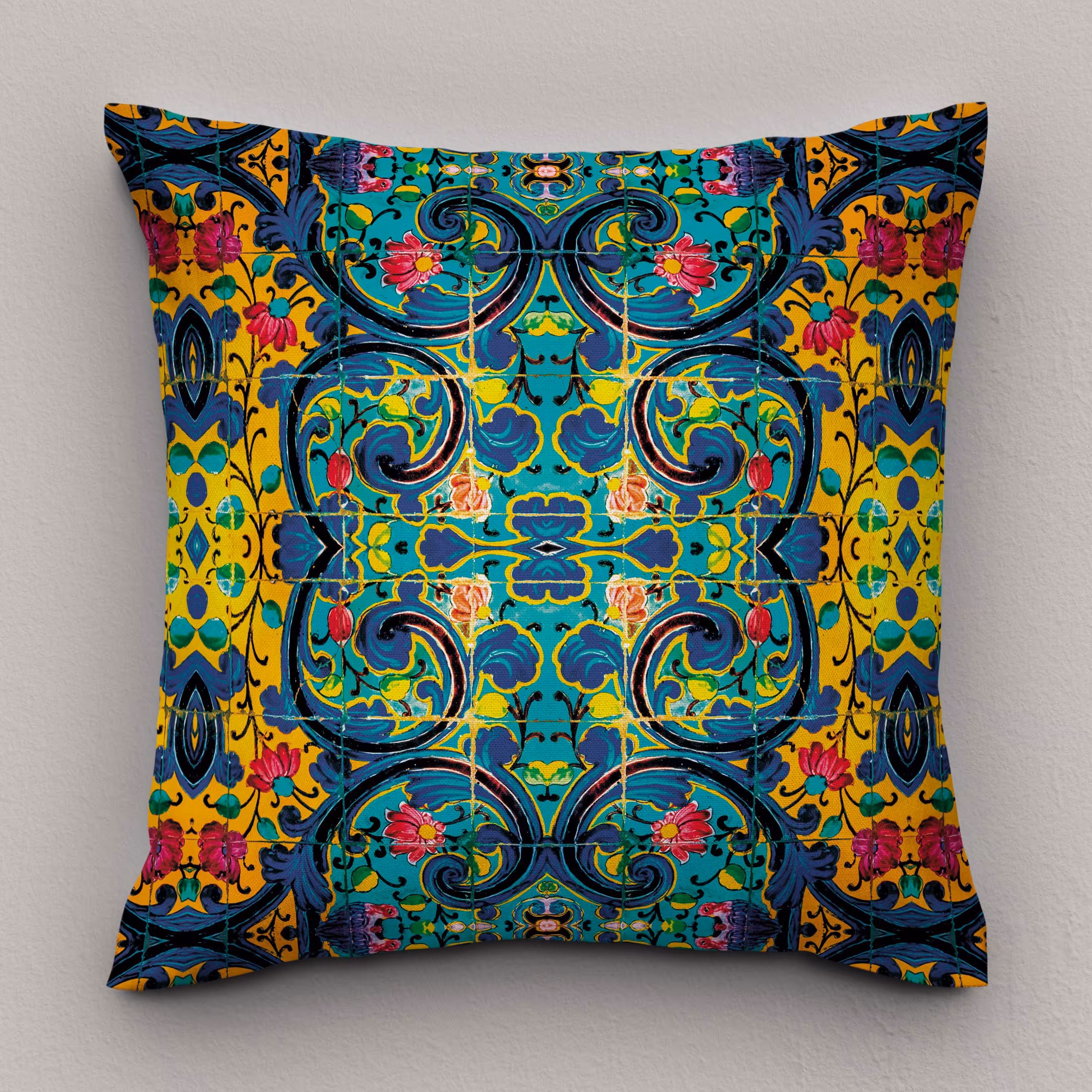 کاور کوسن طرح کاشی کاری  کاخ گلستان 01